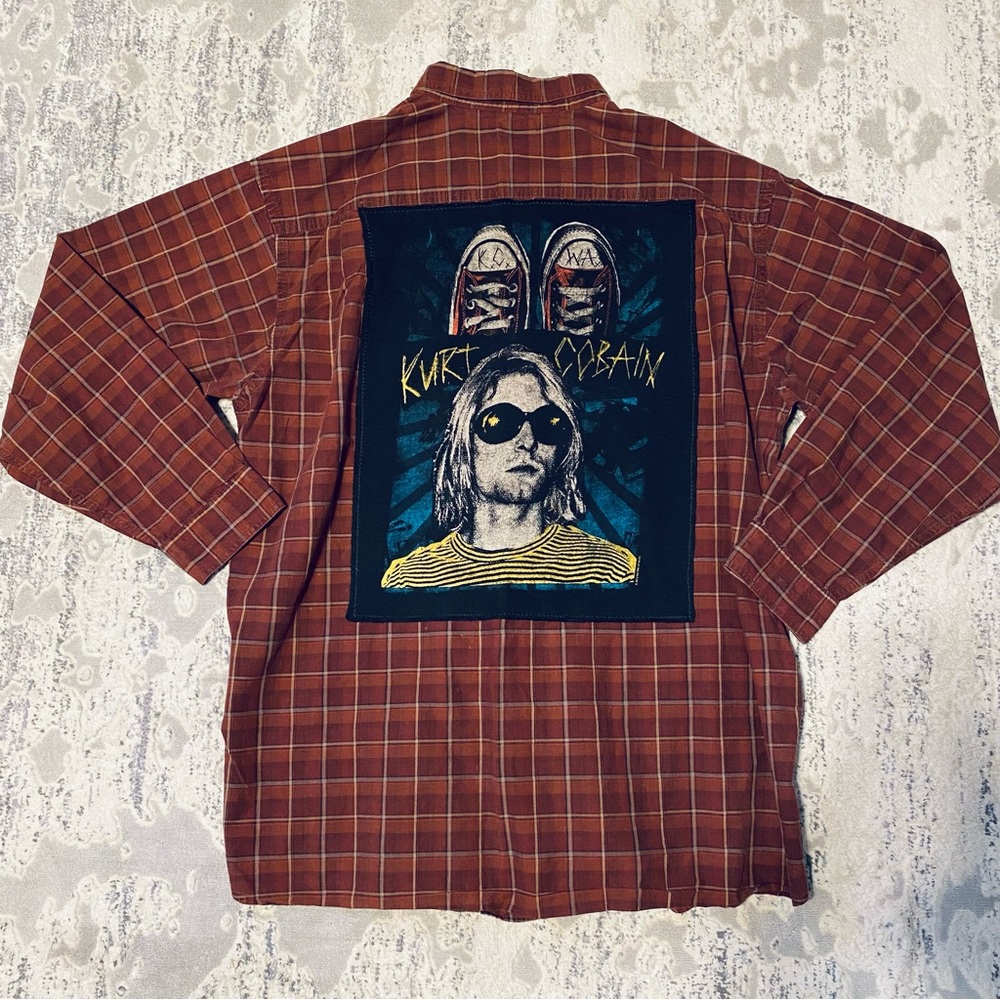 Kurt Cobain Button Up